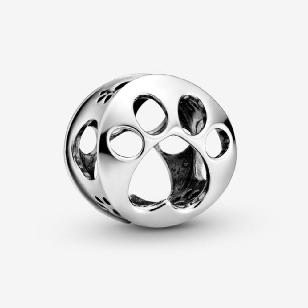 NWT Pandora Openwork Paw Print Charm Sterling Silver 925